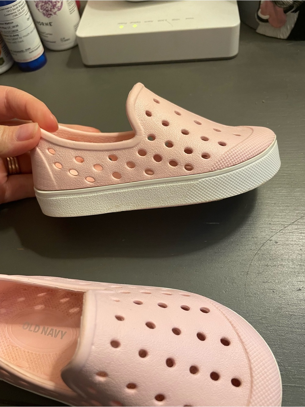 Old Navy Toddler Slip-On Sneakers in Light Pink with White Sole - Picture 7 of 10
